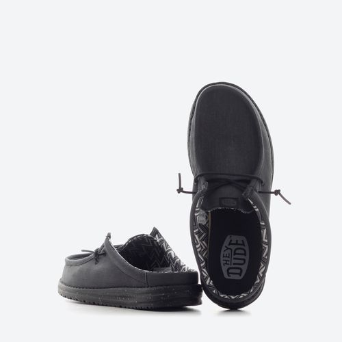 Mocasin Hey Dude Wally Slip Stretch Canvas Hombre