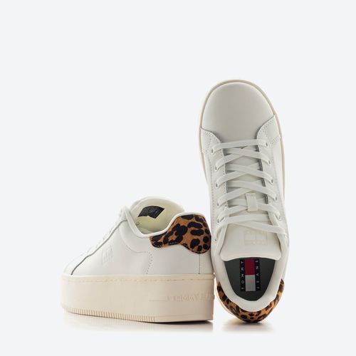 Tenis Tommy Shoes Flatform Leopard Mujer