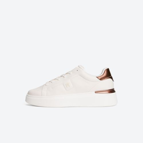 Tenis Tommy Shoes Platform Gold Mujer