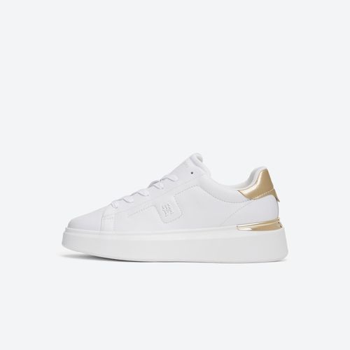 Tenis Tommy Shoes Platform Gold Mujer