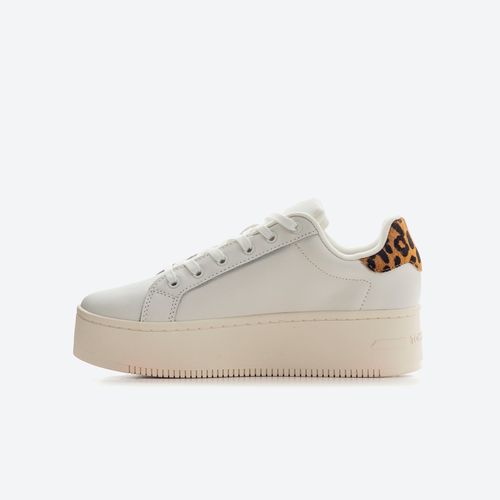 Tenis Tommy Shoes Flatform Leopard Mujer